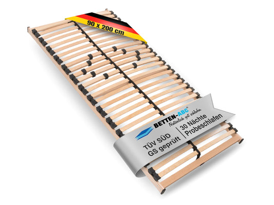 Lattenrost 90x200 cm – verstellbar, 28 Leisten